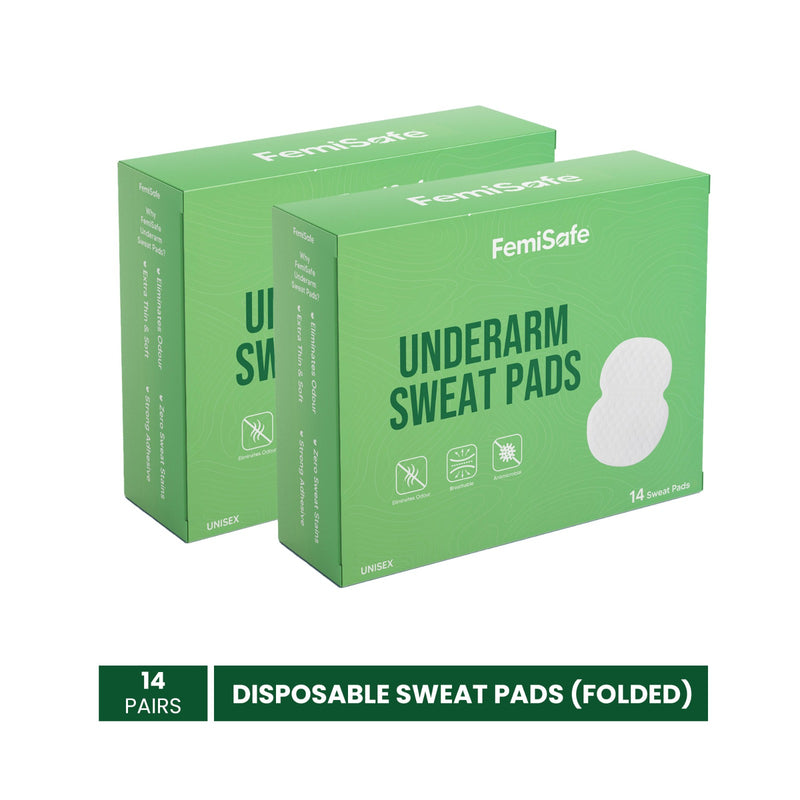 Femisafe Breathable Antimicrobial Underarm Sweat Pads (14 Pads-7 Pairs)